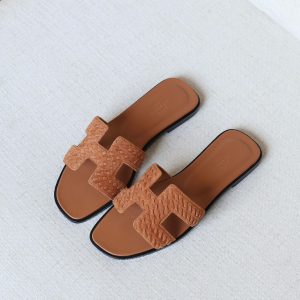 Brown Casual Flat Sandals for Ladies