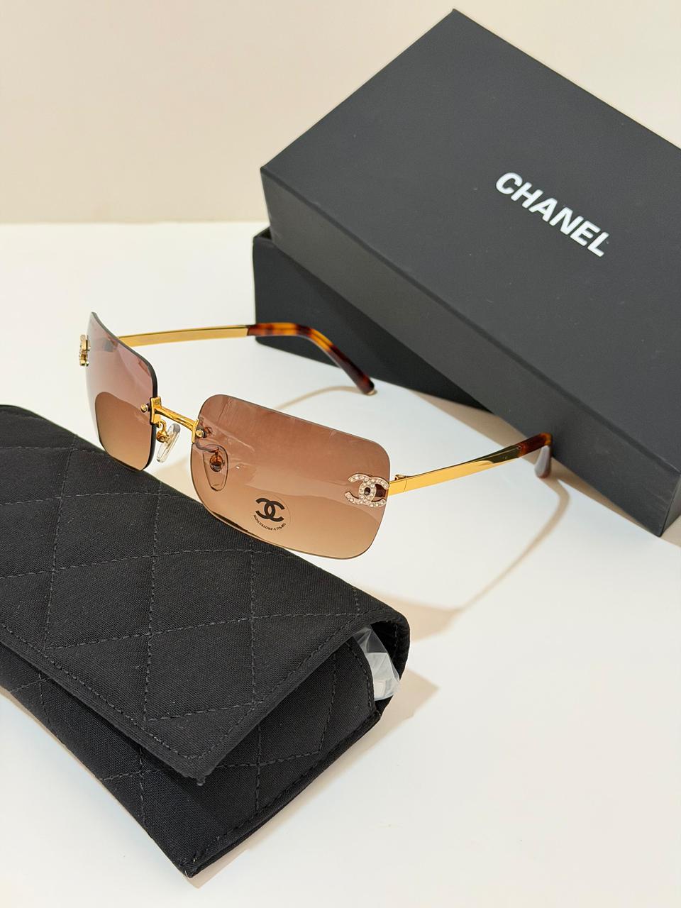 Brown Shade Square Sunglasses for Ladies
