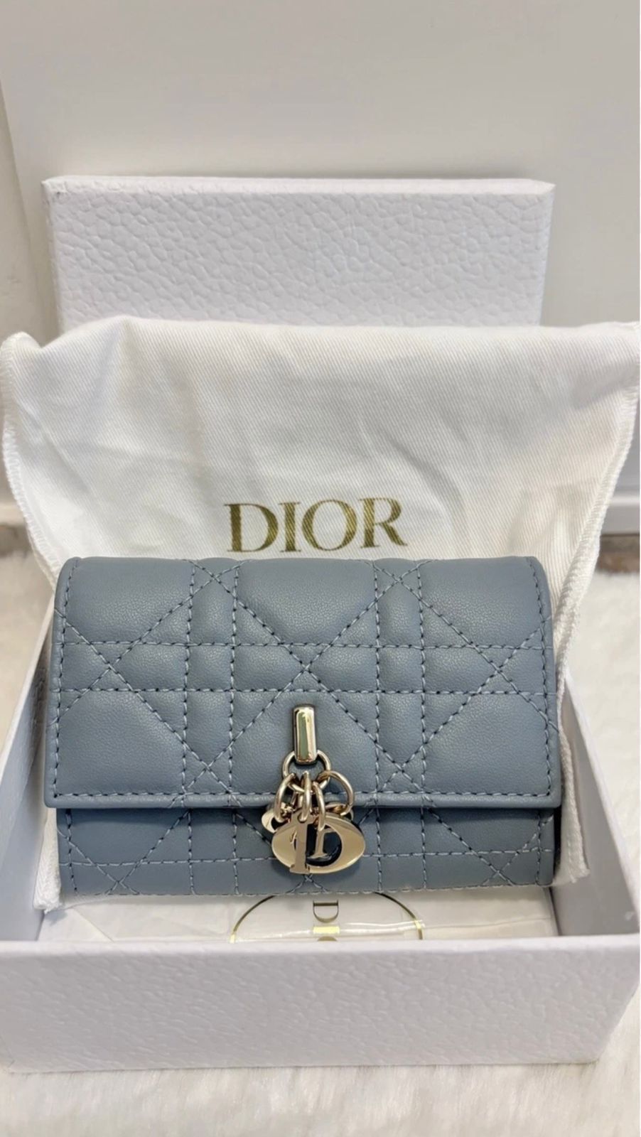 Grey Flap Clutch Wallet for Ladies