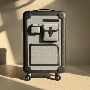Grey Hard Shell Cabin Trolley Bag