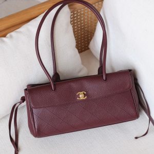Mehroon Leather Handbag for Ladies