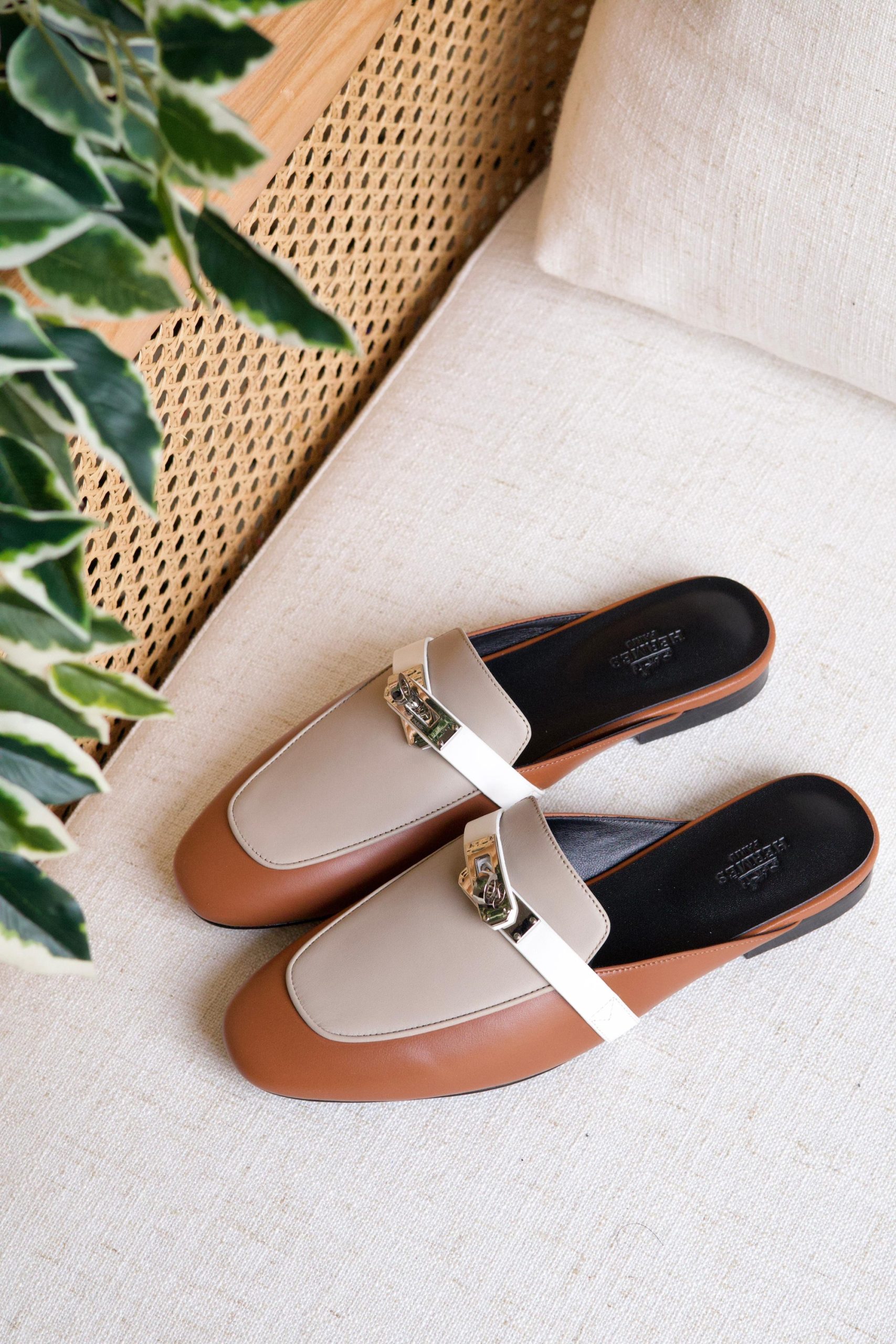 Leather Hermès Oz Mules