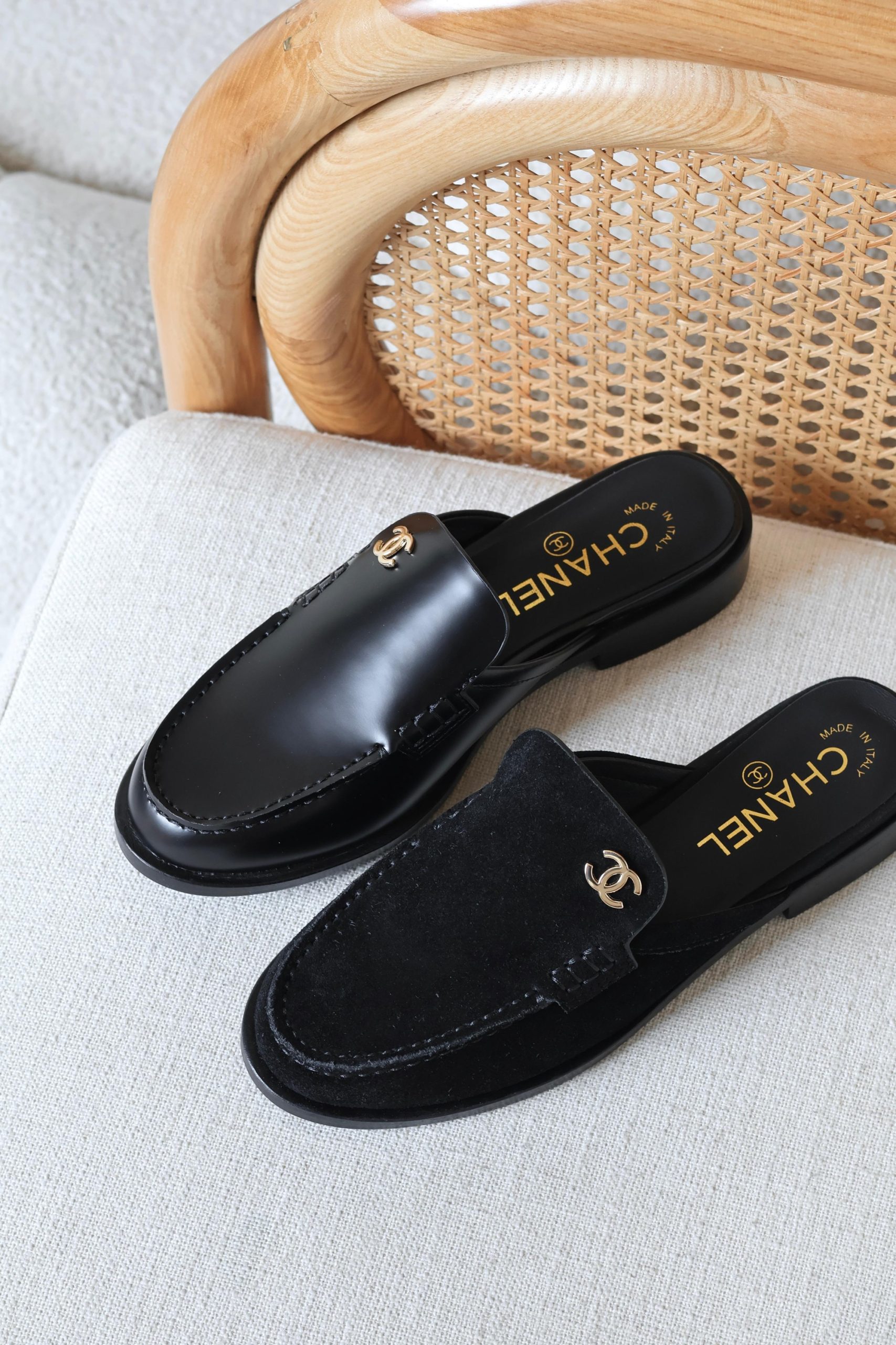 Leather Chanel Loafers - Image 3
