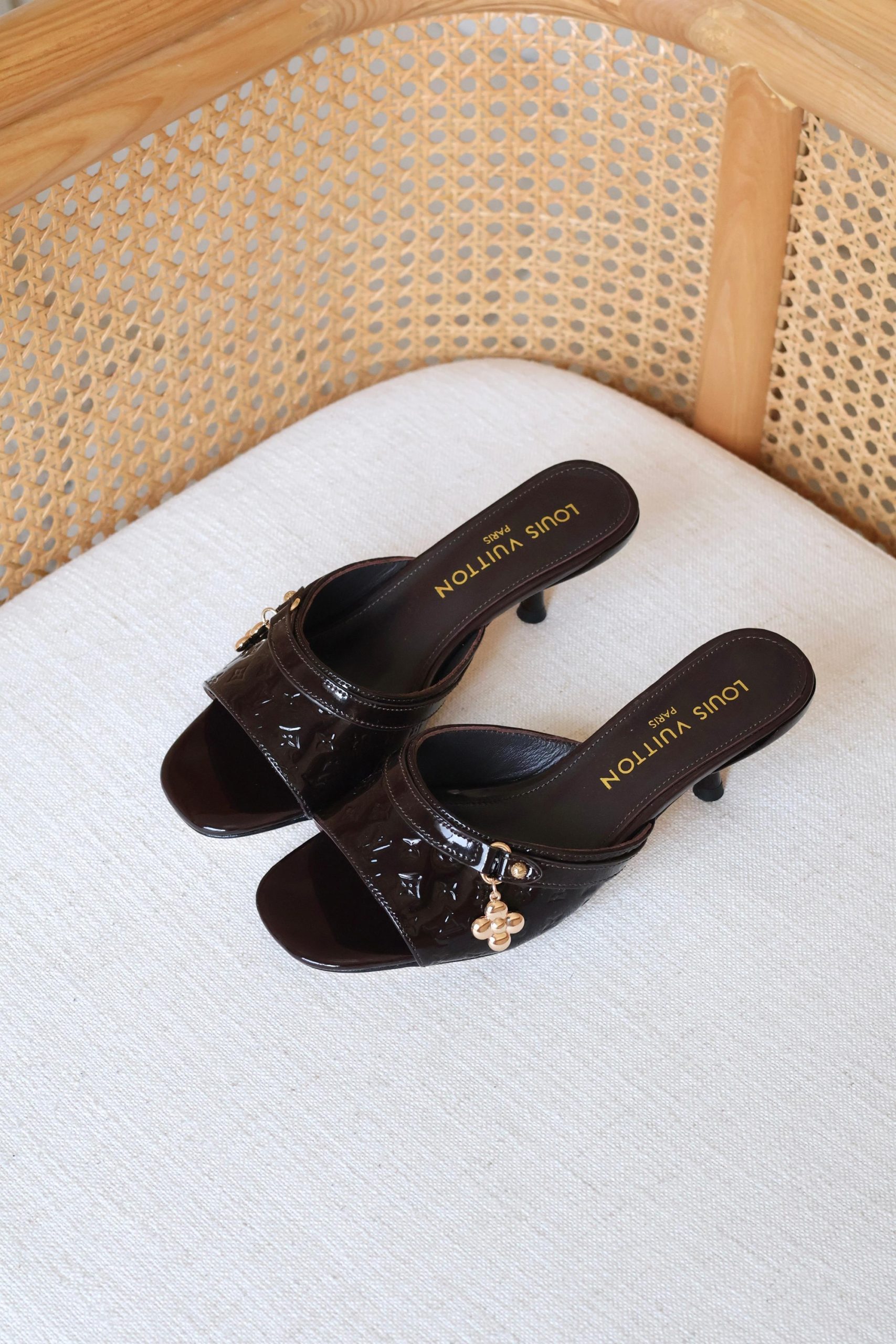 Leather Louis Vuitton Mules - Image 5