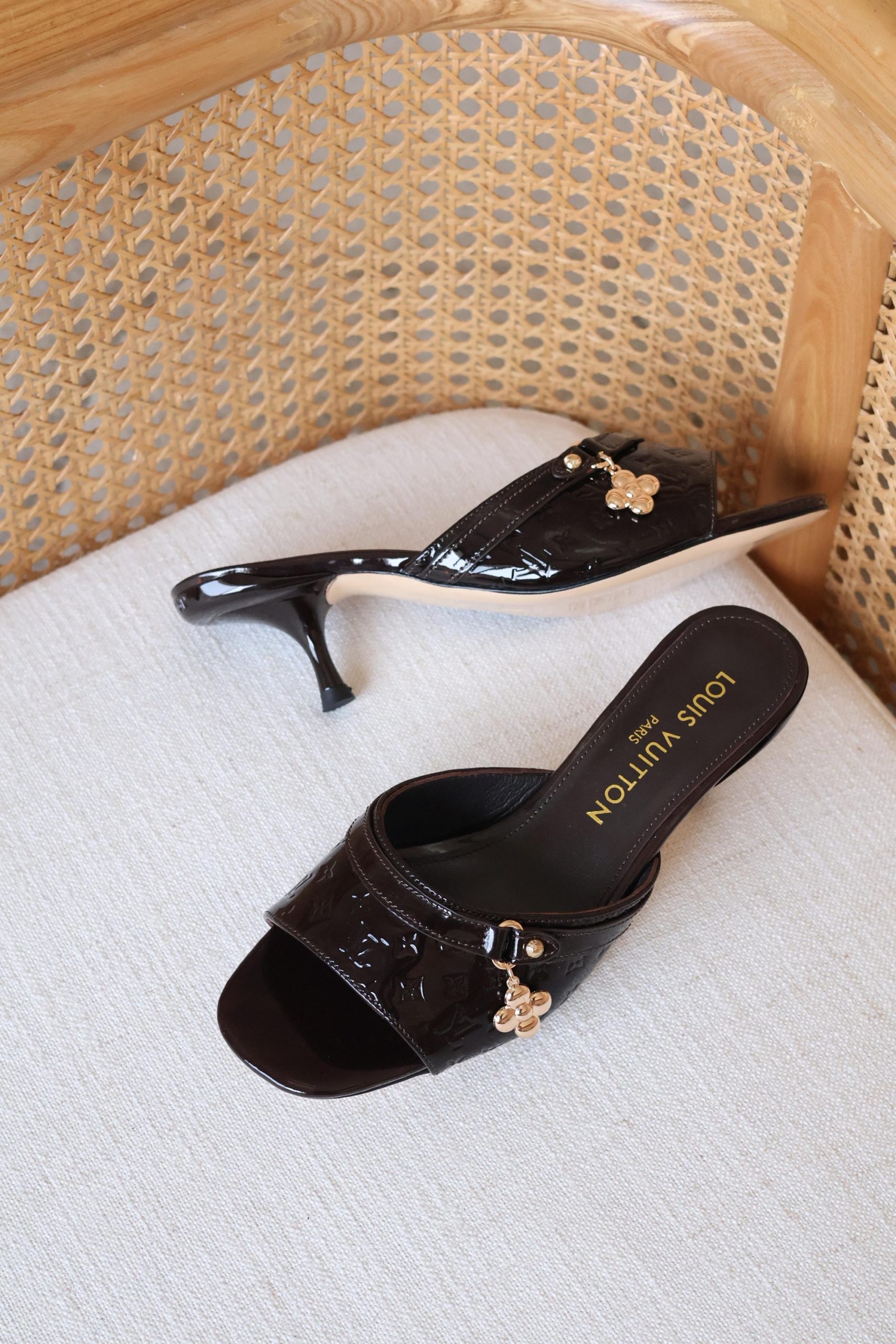 Leather Louis Vuitton Mules - Image 6
