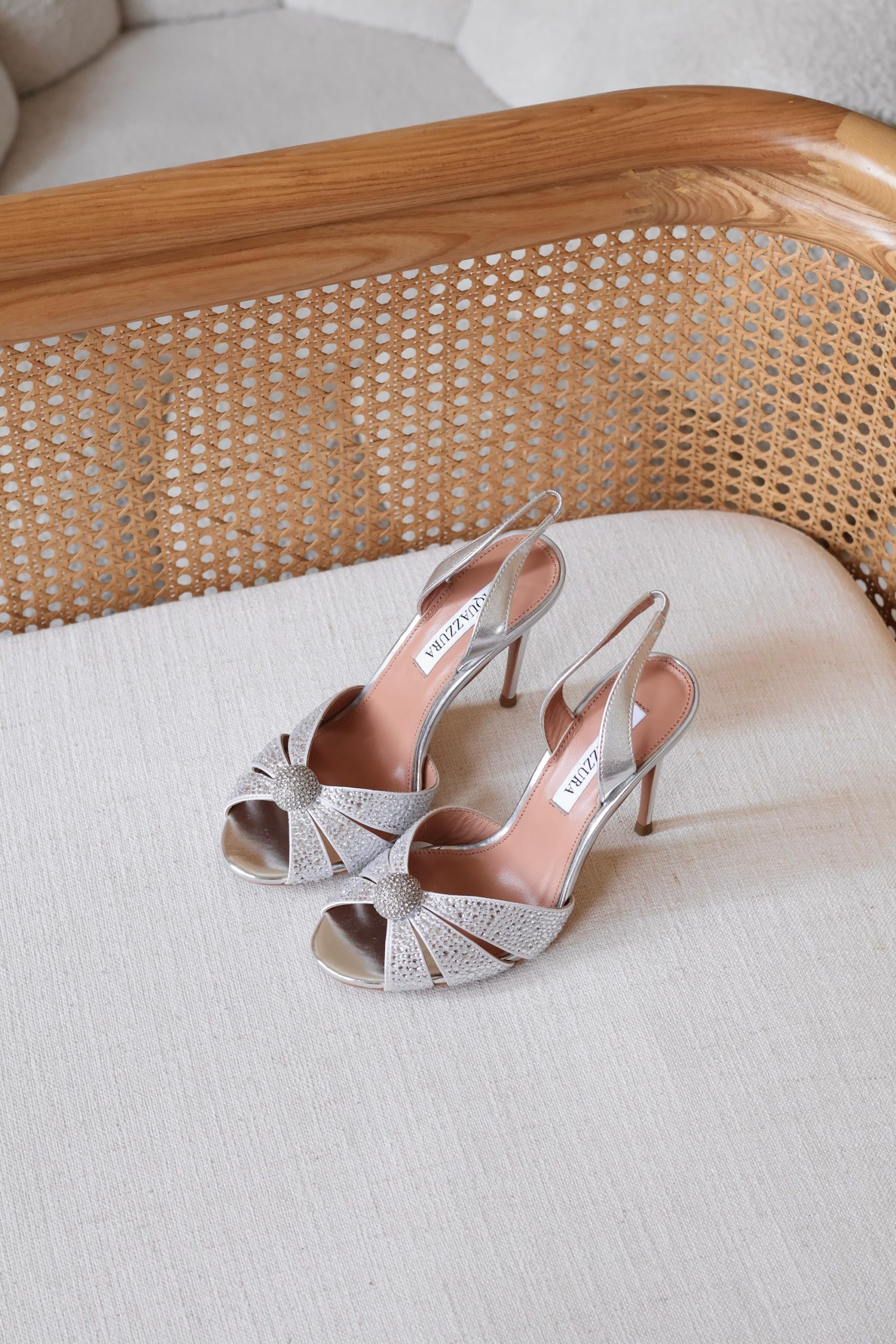 Aquazzura Slingback Heels Are Adorned With Sparkling Crystal - Image 3