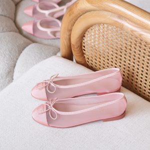 Chanel Mesh And Grosgrain Ballet Flats
