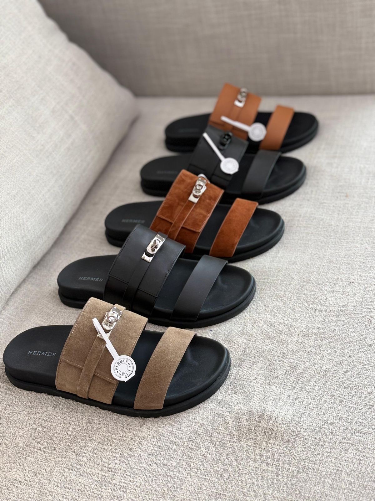 Hermès Jackson Sandals Palladium-Plated Kelly" Buckle - Image 6