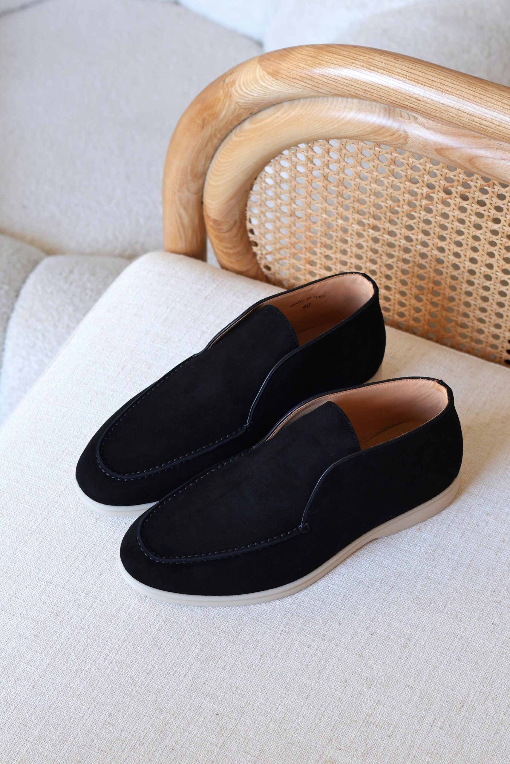 Loro Piana Open Walk Suede Boots Rubber Sole - Image 2