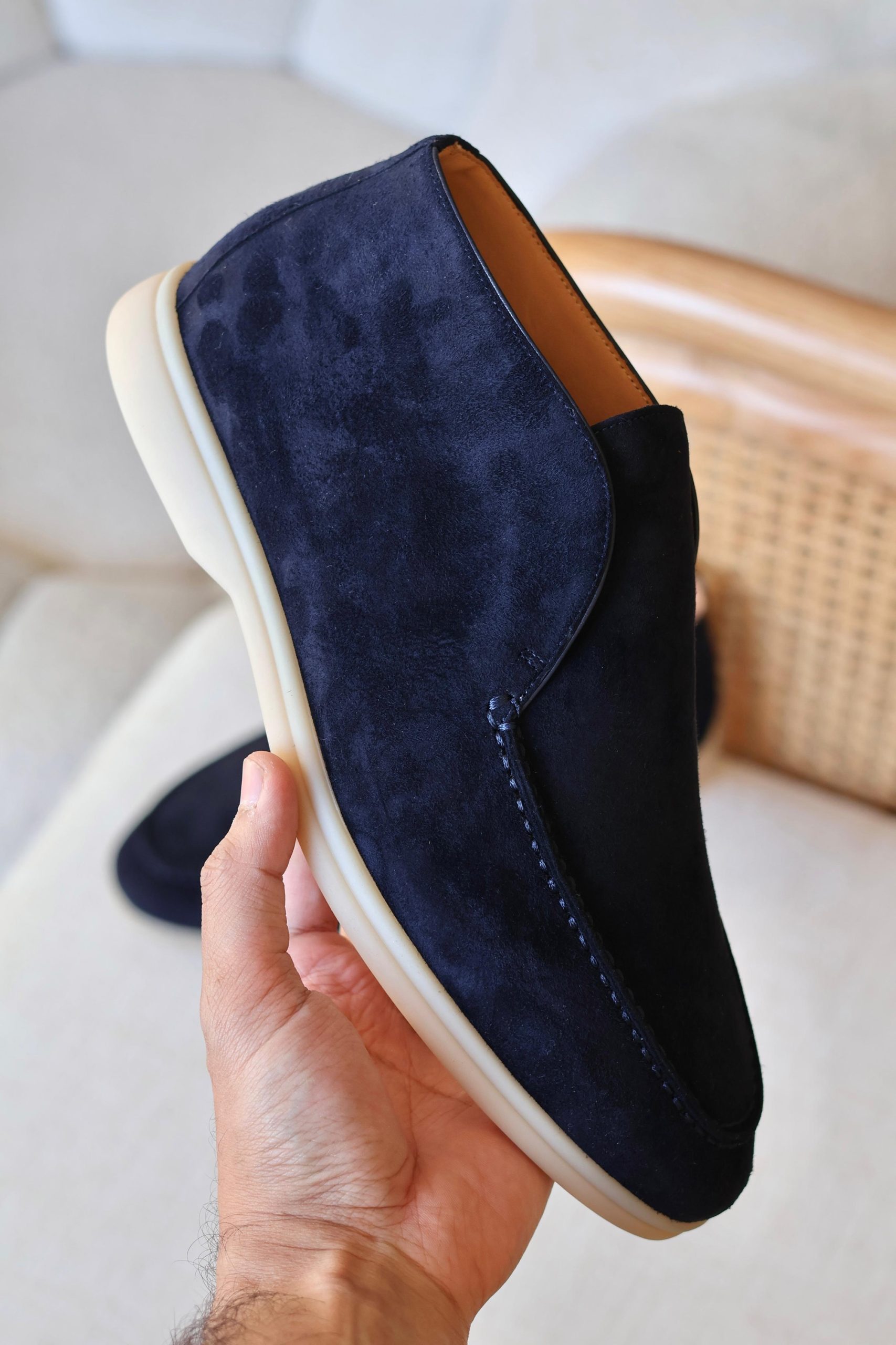Loro Piana Open Walk Suede Boots Rubber Sole - Image 5