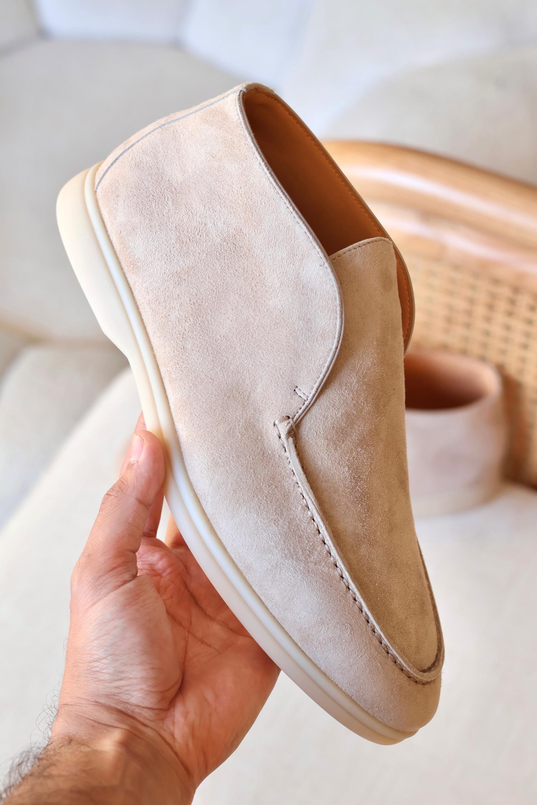 Loro Piana Open Walk Suede Boots Rubber Sole - Image 4