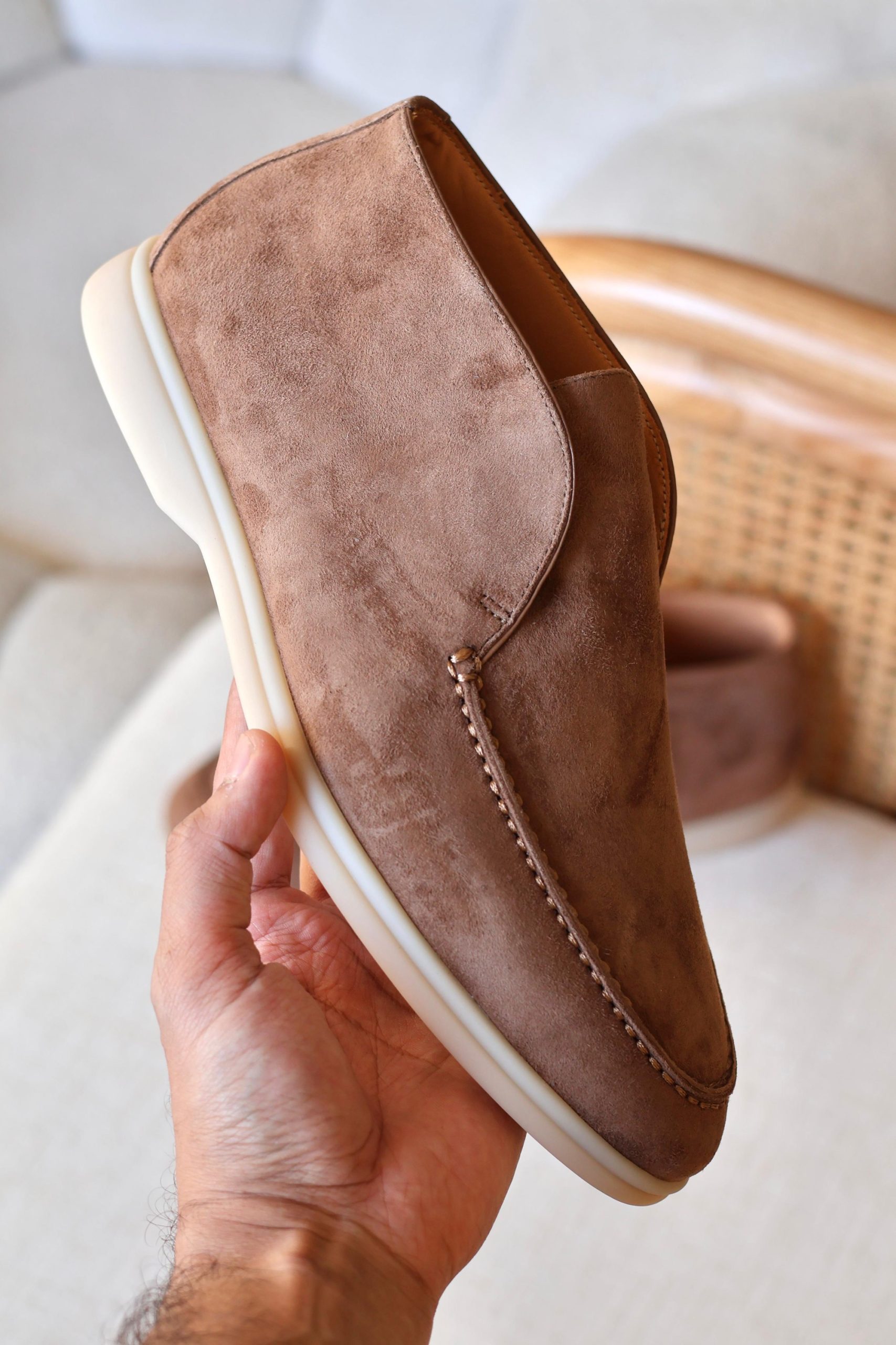 Loro Piana Open Walk Suede Boots Rubber Sole - Image 9