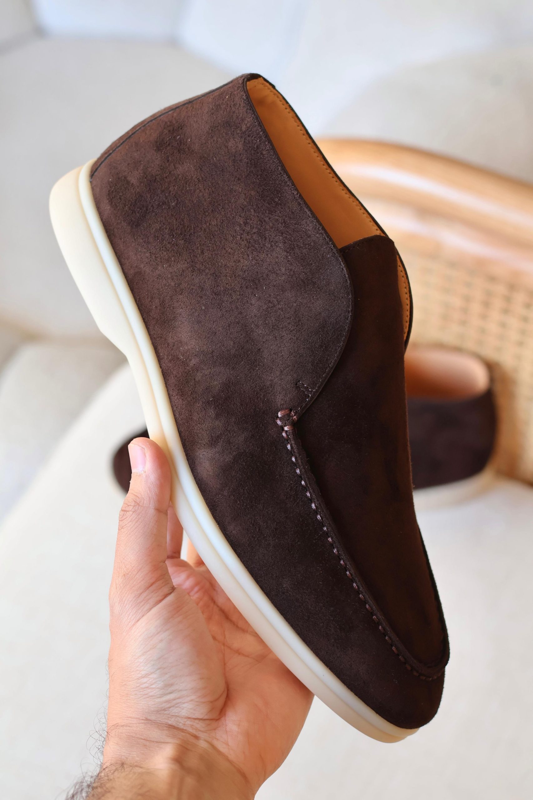 Loro Piana Open Walk Suede Boots Rubber Sole - Image 11