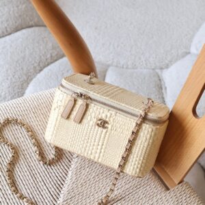 Chanel Braided Raffia Vanity Case