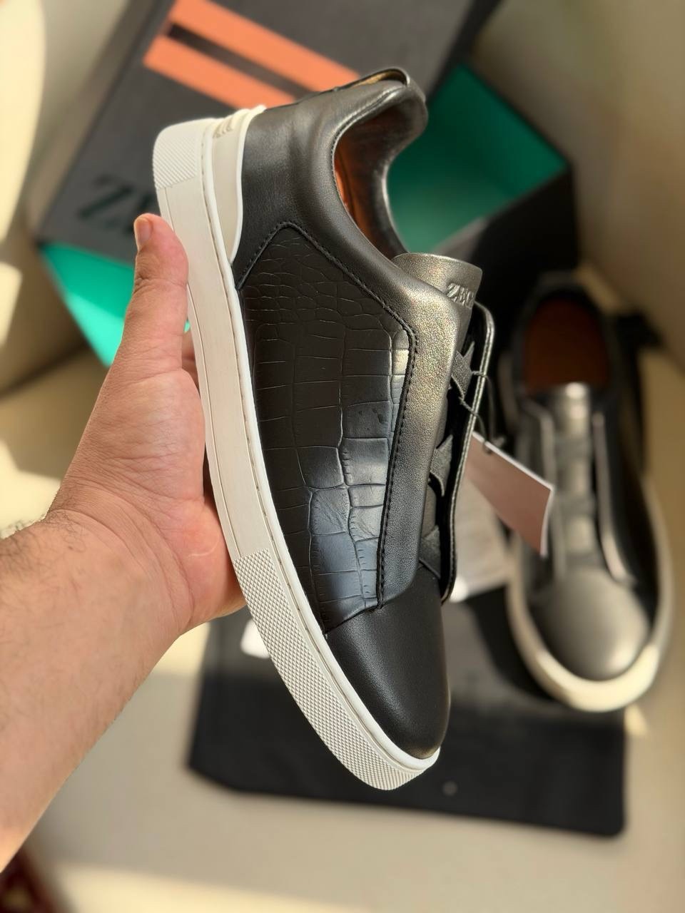 Zegna Triple Stitch Sneakers - Image 11