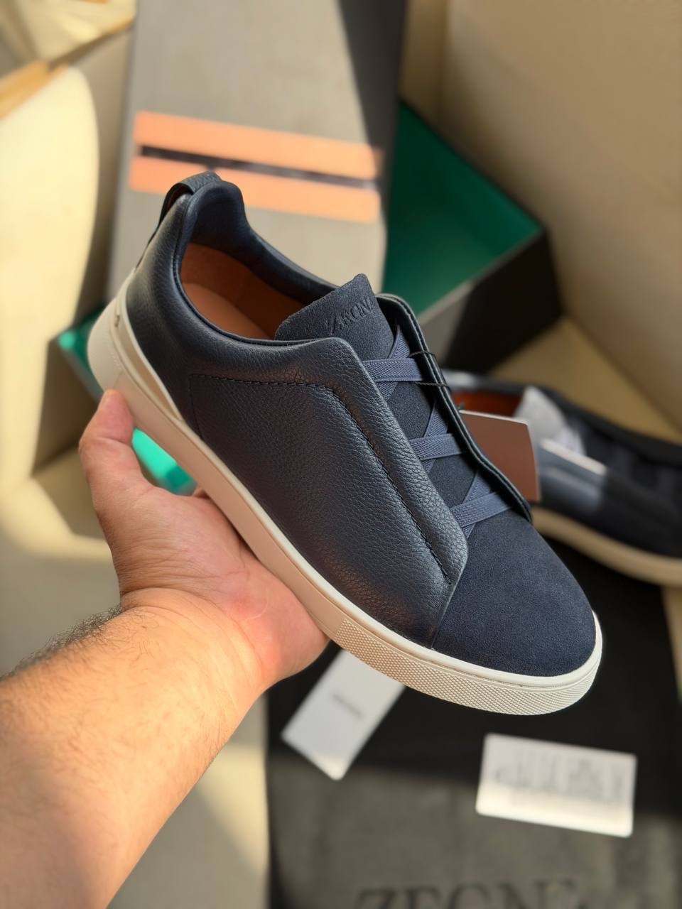 Zegna Triple Stitch Sneakers - Image 9