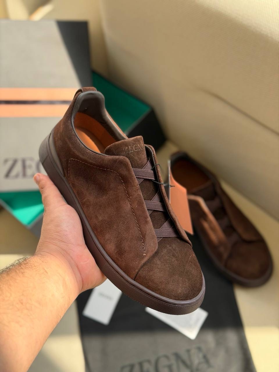 Zegna Triple Stitch Sneakers - Image 6
