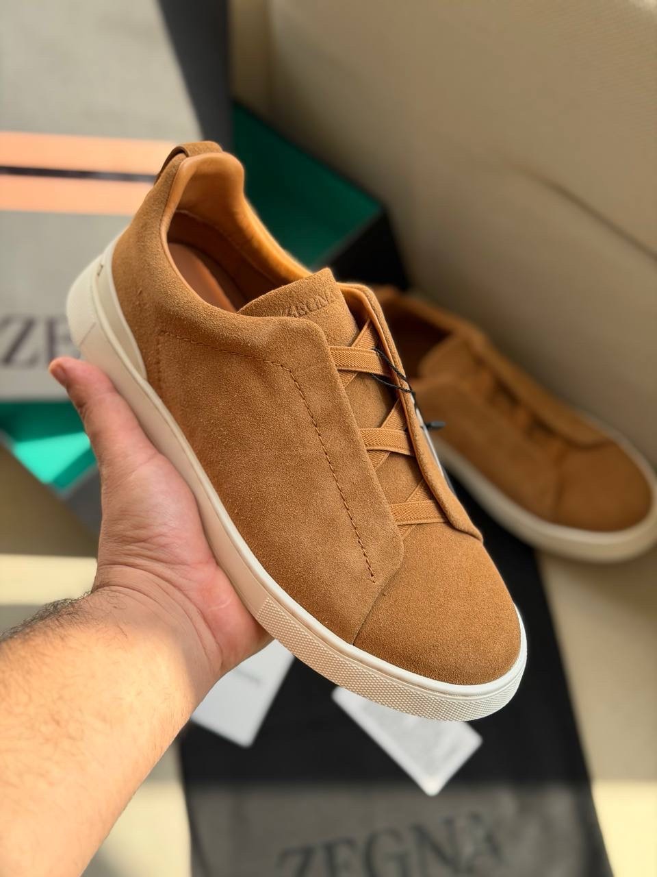 Zegna Triple Stitch Sneakers - Image 7