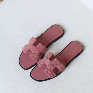 pink Casual Flat Sandals for Ladies