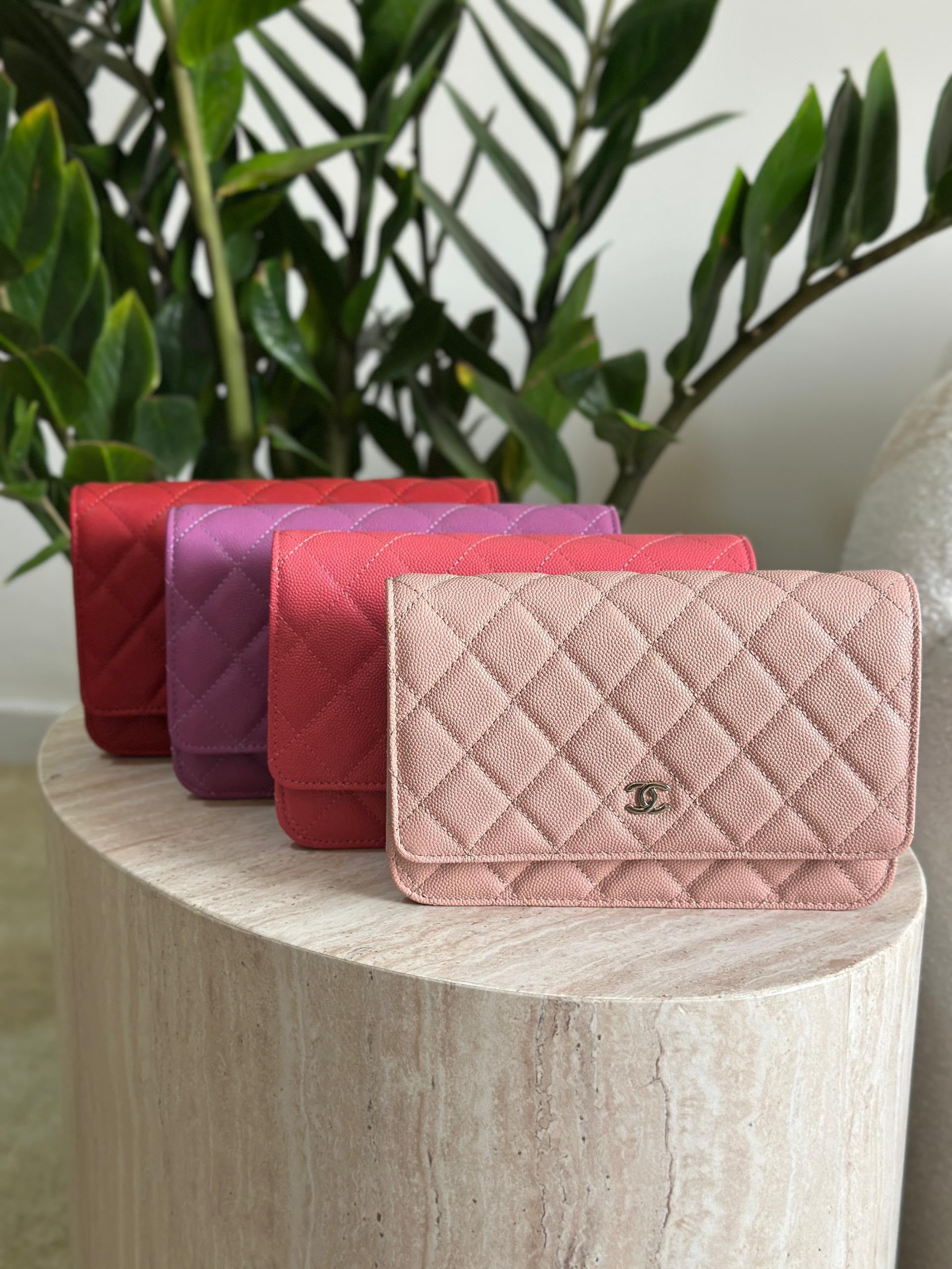 Chanel Iridescent Caviar Wallet on Chain WOC Bag