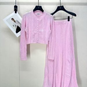 Sandro Paris Ecru Pointelle knit Cardigan