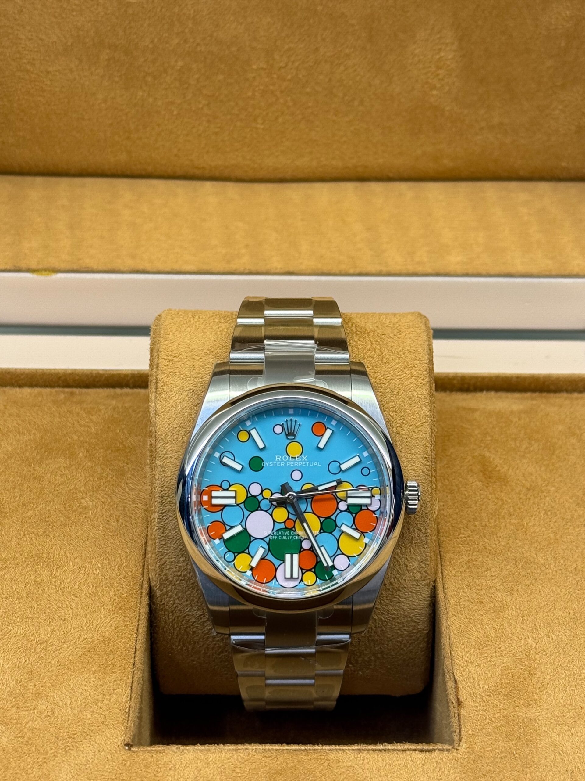 Rolex Oyster Perpetual 41 Features A Vibrant Multicolored