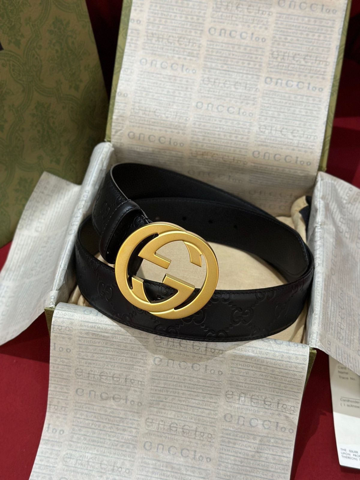 Gucci Men's Signature Leather Belt - Image 3