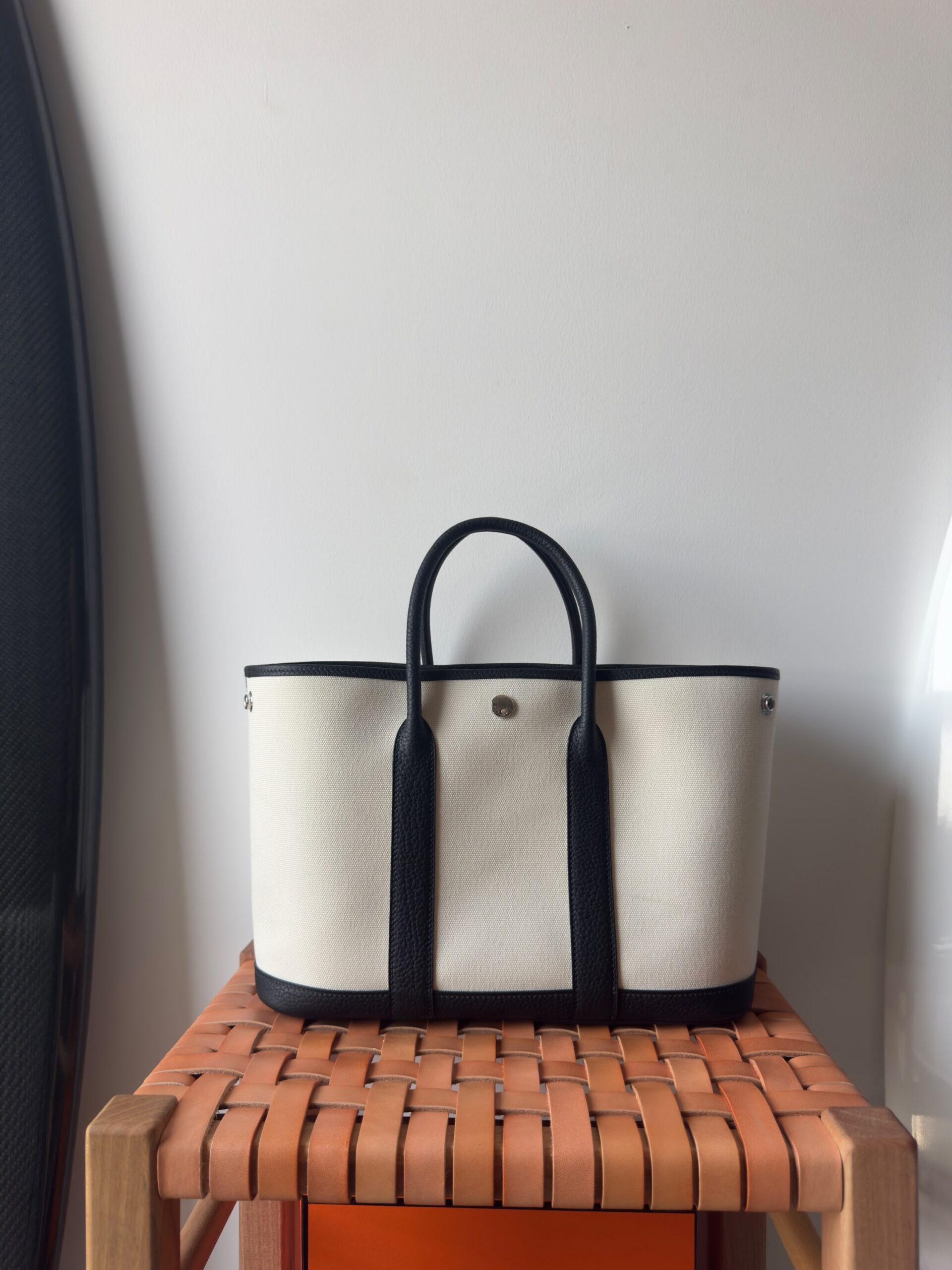 Hermès Neo Garden Party 30 Canvas With Vert Moyen Negonda Leather - Image 16