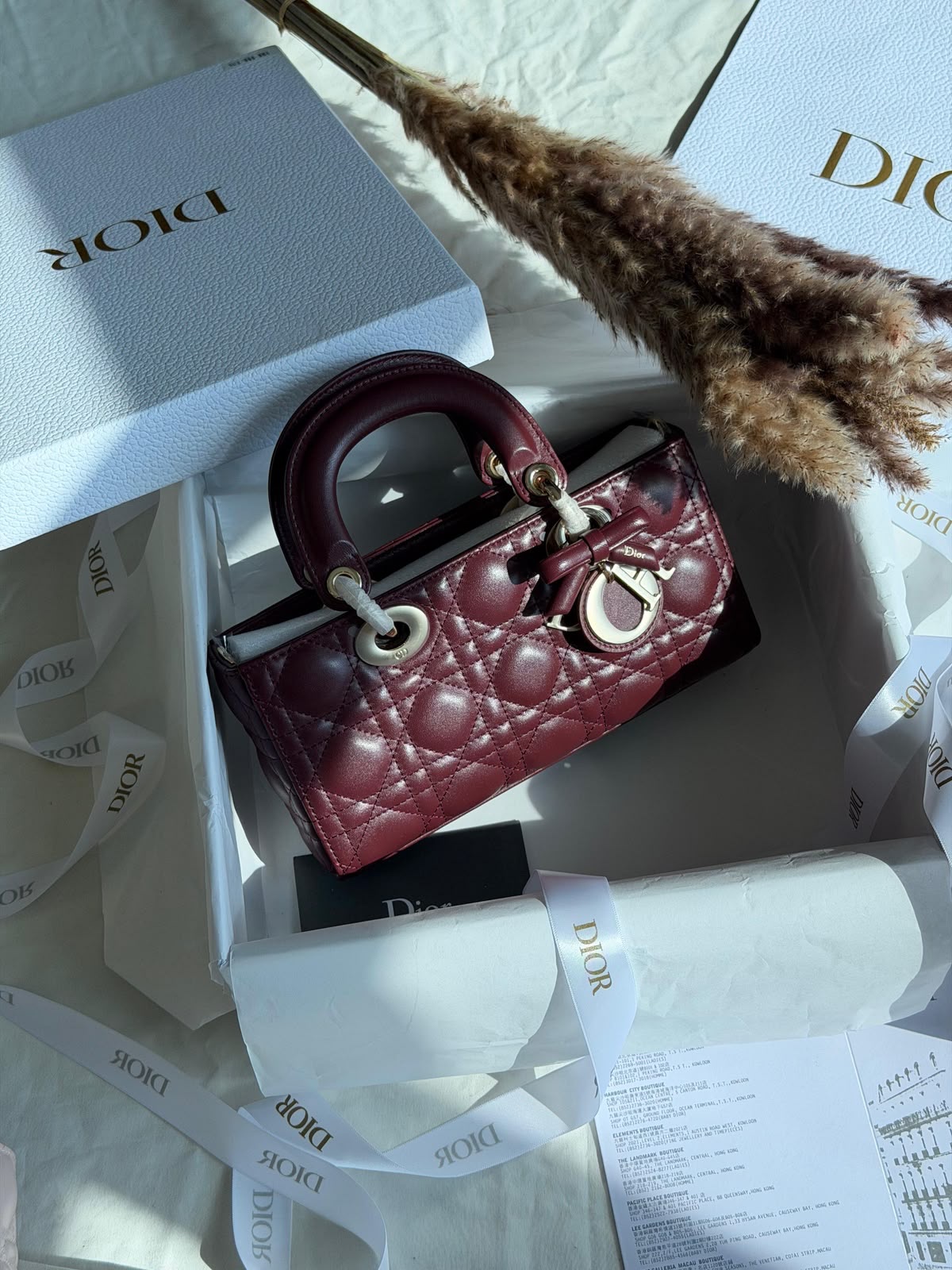 Dior Lady Dior Handbag Cannage Stitching - Image 2