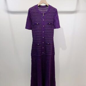 SANDRO Maxi Textured-Knit Dress