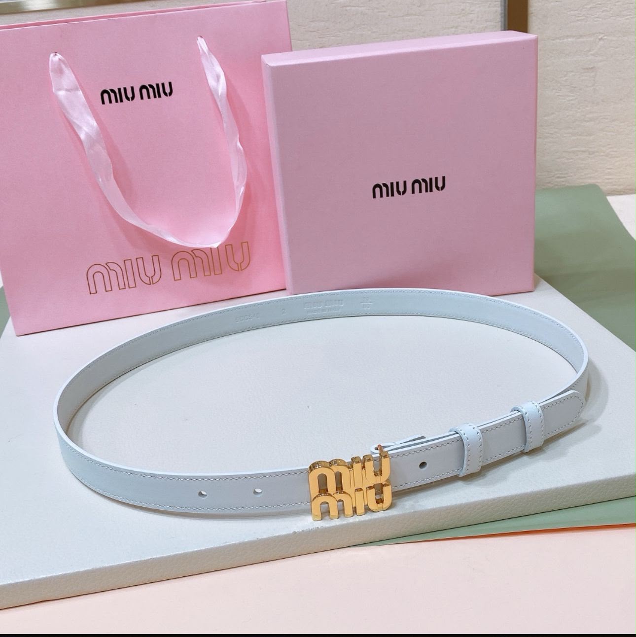 Miu Miu Leather Belt - Image 2