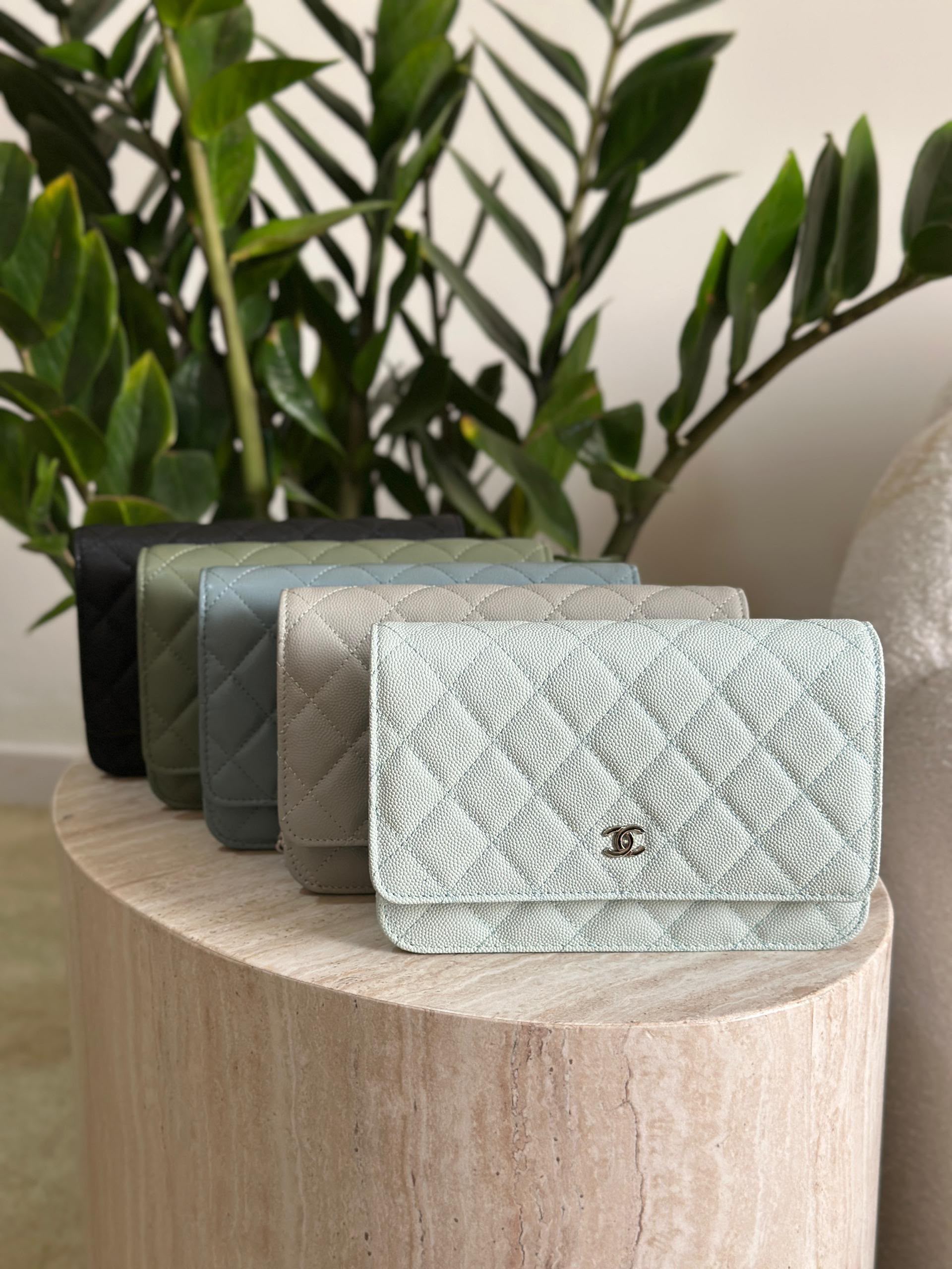 Chanel Iridescent Caviar Wallet on Chain WOC Bag - Image 2