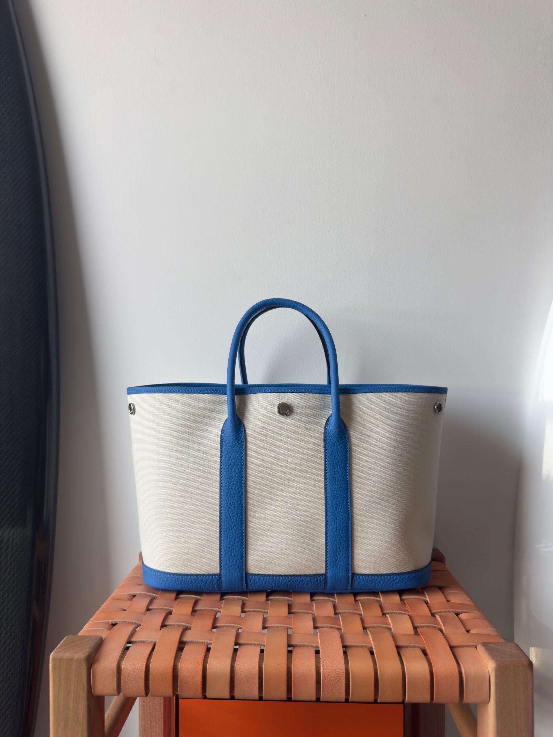 Hermès Neo Garden Party 30 Canvas With Vert Moyen Negonda Leather - Image 14