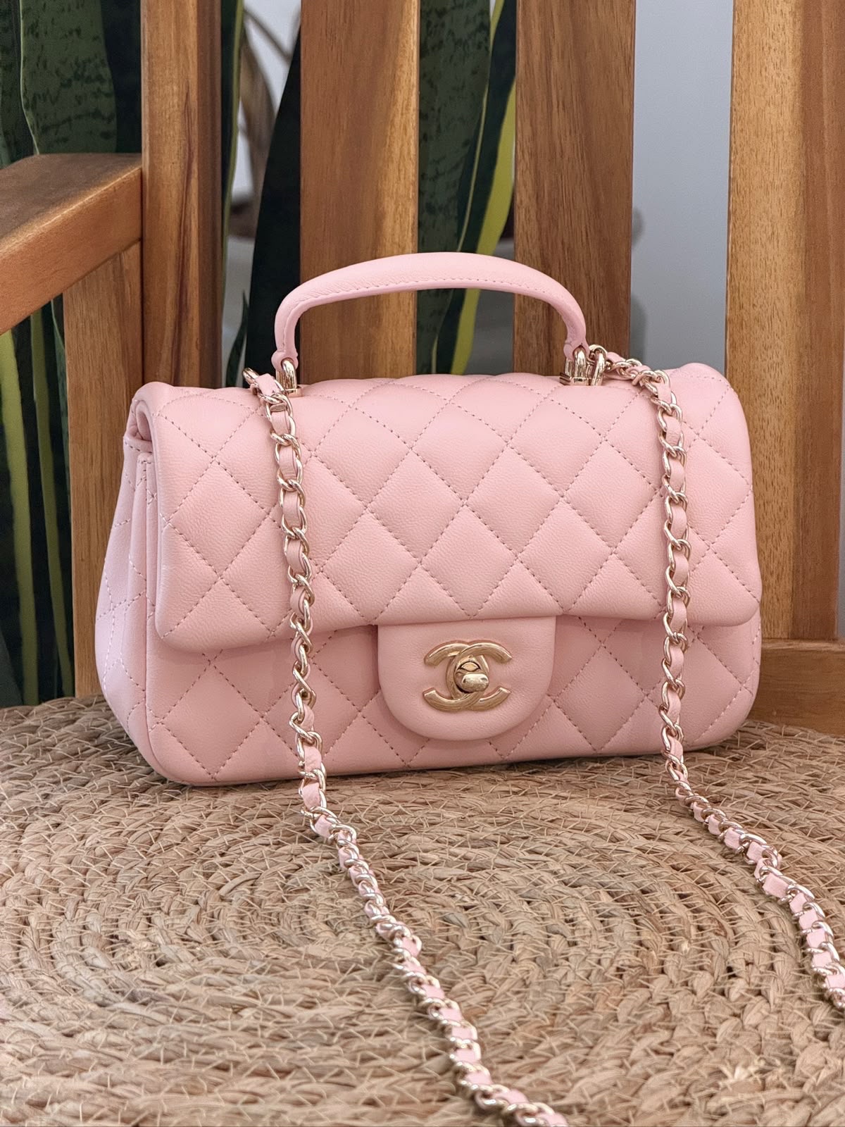 black Chanel Caviar Mini Rectangular Flap Bag - Image 3