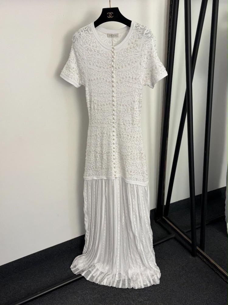 Sandro Levana Beaded knit Maxi Dress