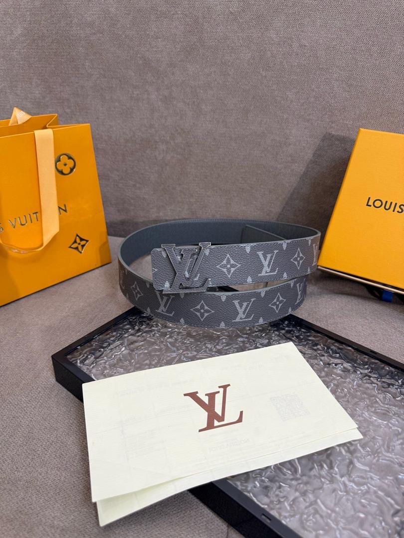 Louis Vuitton LV Shadow Reversible Belt Features Embossed Monogram Leather - Image 8