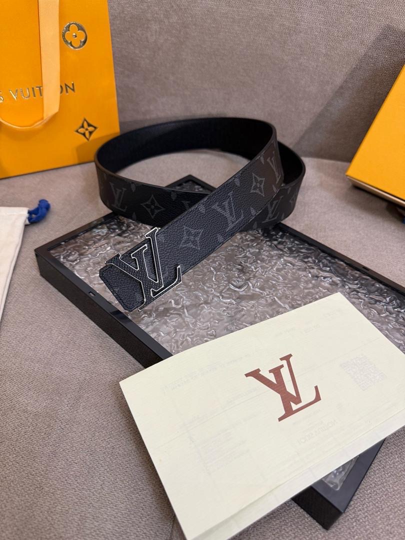 Louis Vuitton LV Shadow Reversible Belt Features Embossed Monogram Leather - Image 7