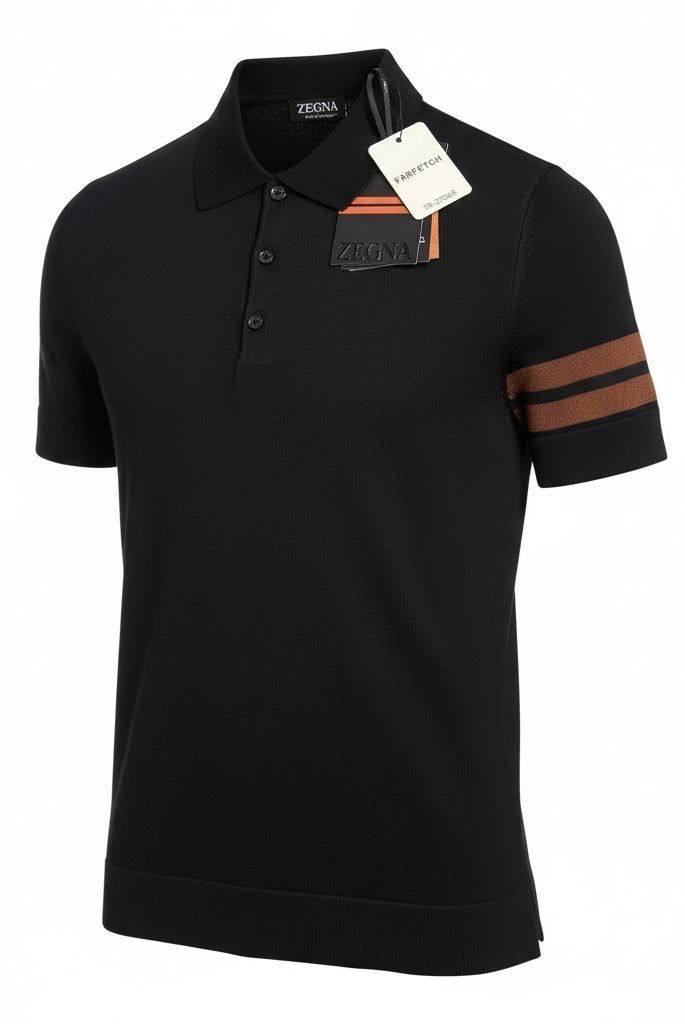 Zegna Polo Neck Cotton T-shirt