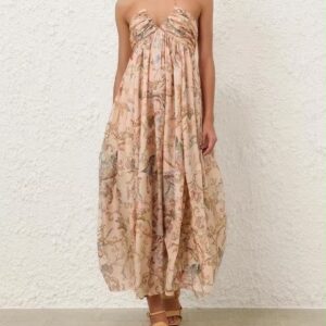 Zimmermann Roselight Halter Maxi Dress