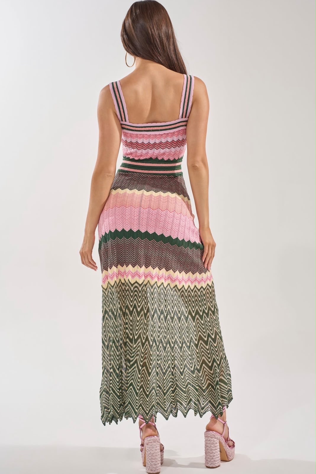 Daphné Contrast-Color knitted Midi Dress - Image 2