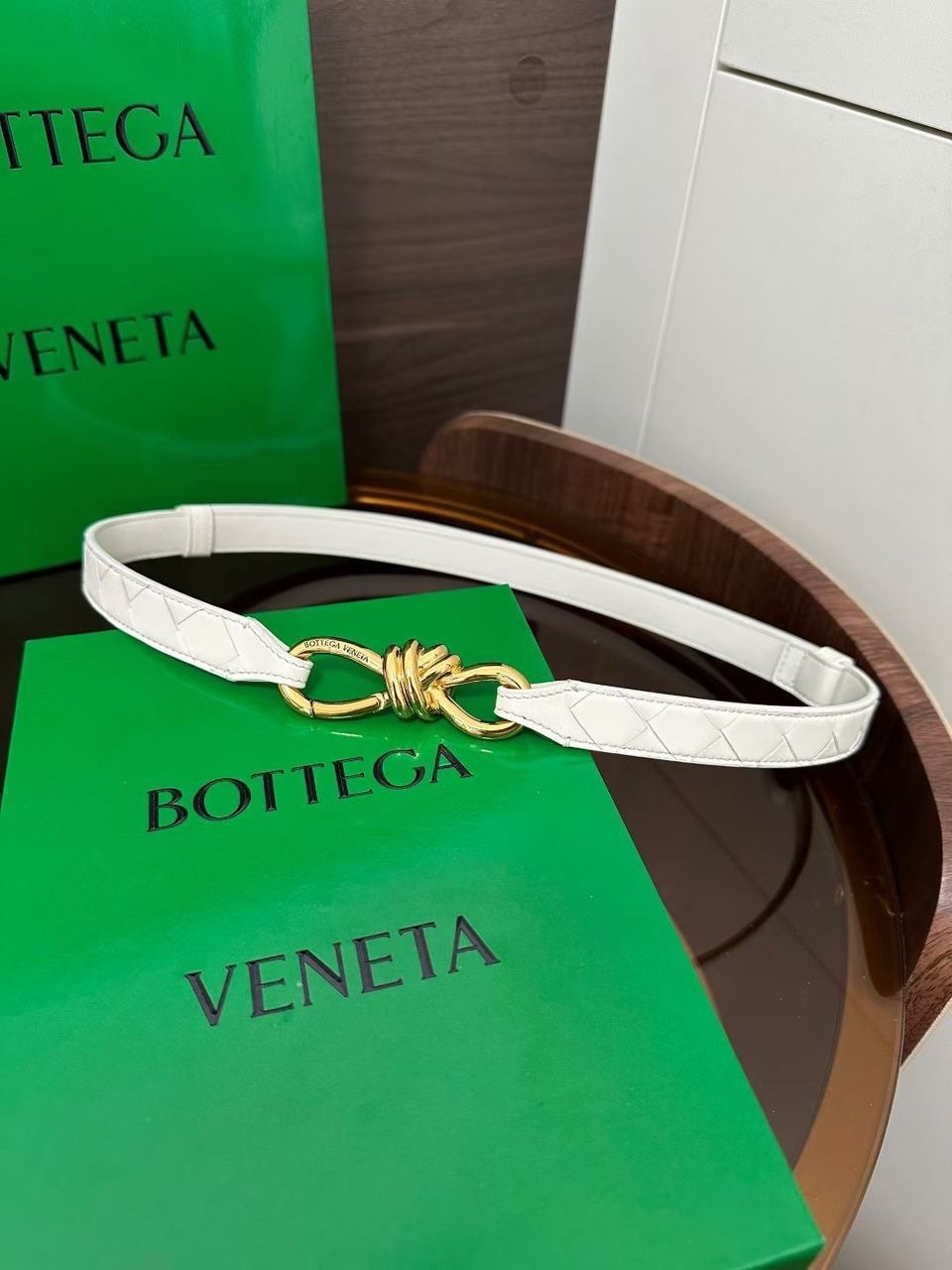 Bottega Veneta Knot Belt Intrecciato Leather - Image 3