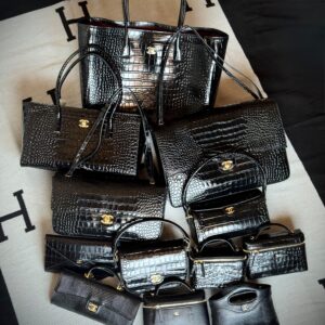 Chanel Croc-Embossed Calfskin Bags Collection