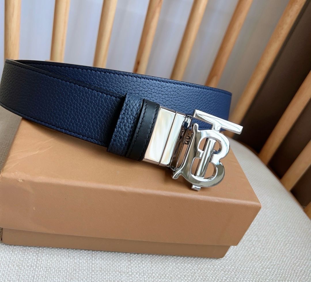 Burberry Reversible TB Belt Black Leather - Image 5