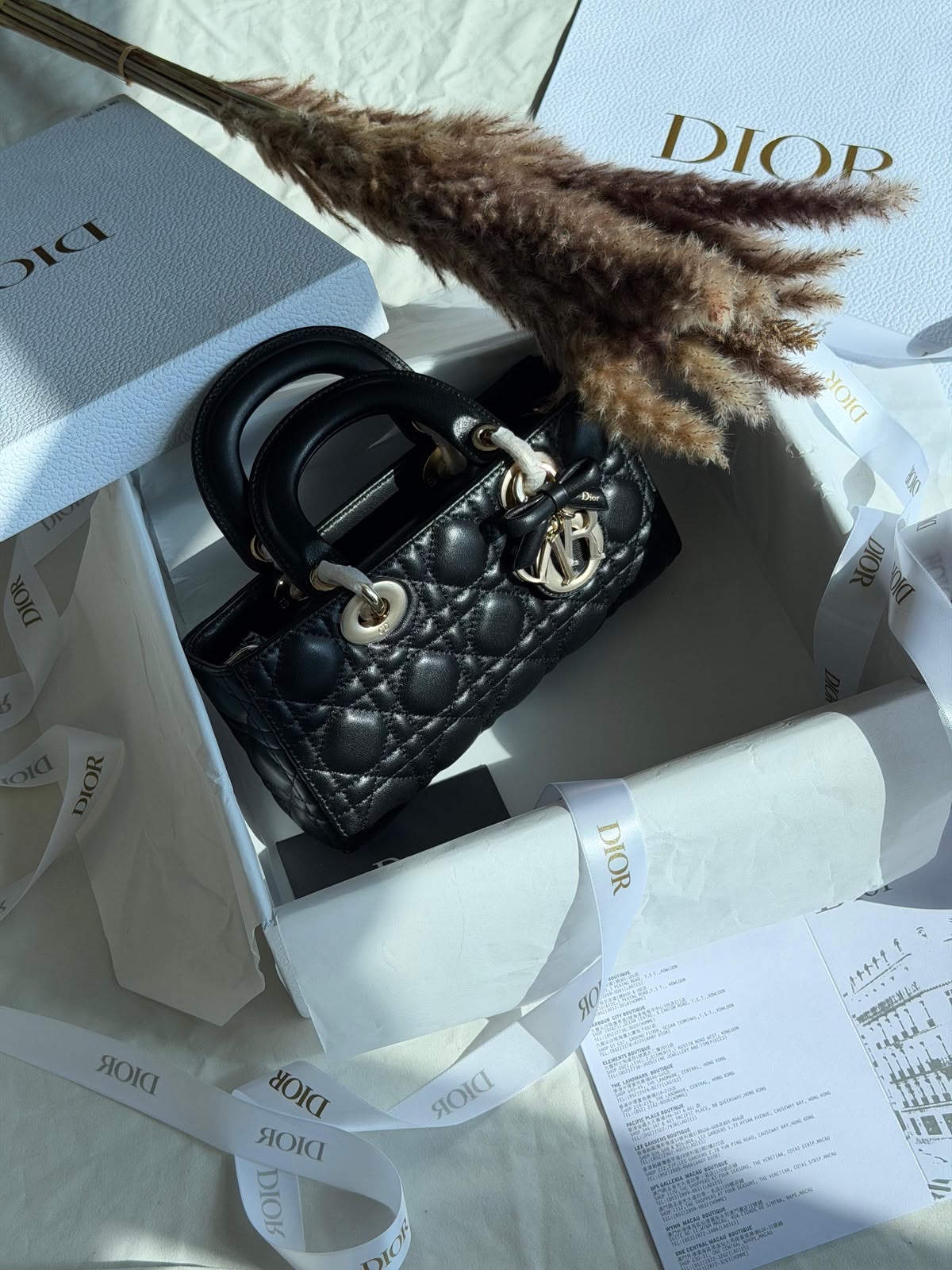 Dior Lady Dior Handbag Cannage Stitching - Image 12