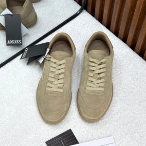 Zegna Beige Suede Sneakers