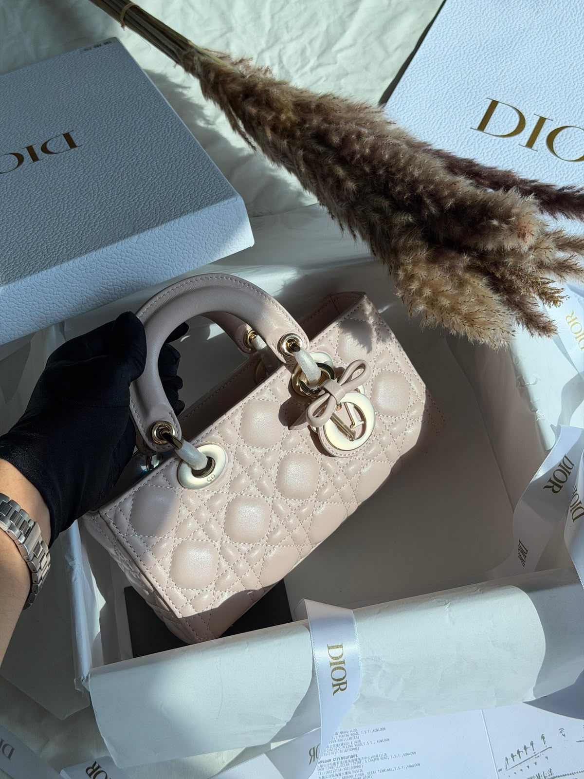Dior Lady Dior Handbag Cannage Stitching - Image 14