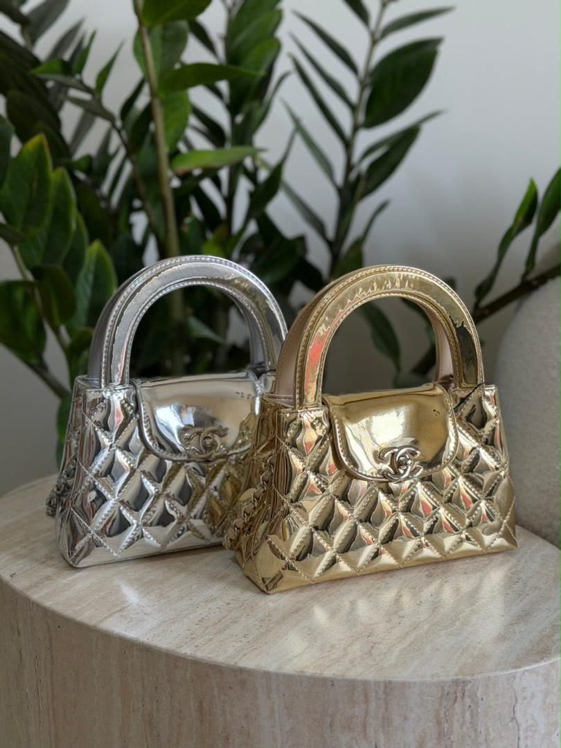 Chanel Metallic Nano Kelly Shopper Bag - Image 3