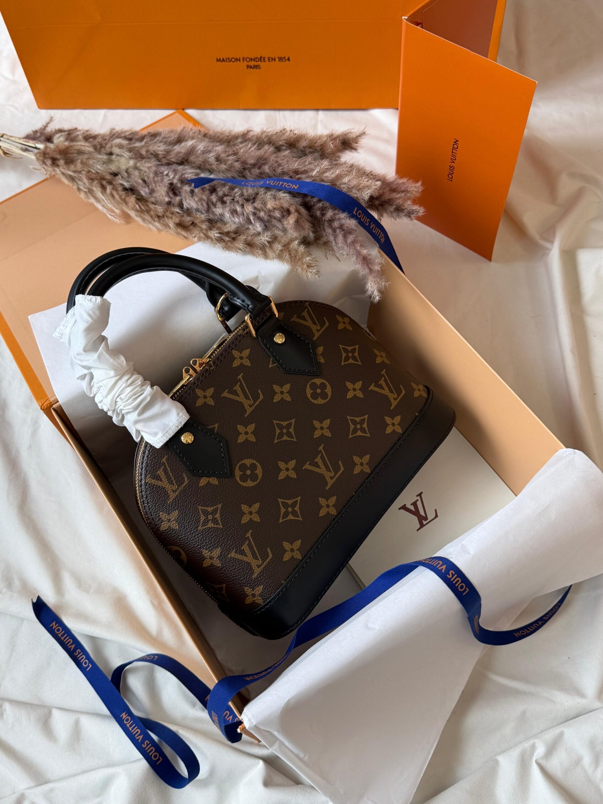 Louis Vuitton Alma BB Bag In Damier Ebene Canvas