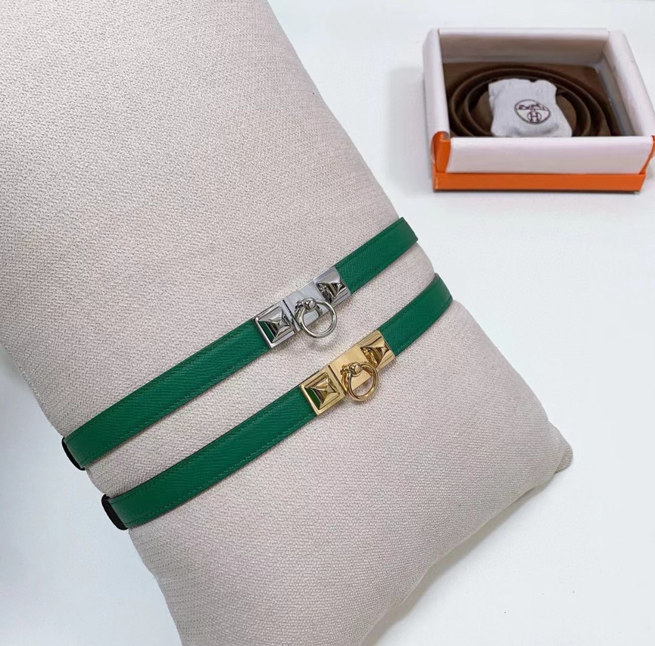 Hermès Rivale Belts Crafted From Epsom Calfskin Leather. - Image 4
