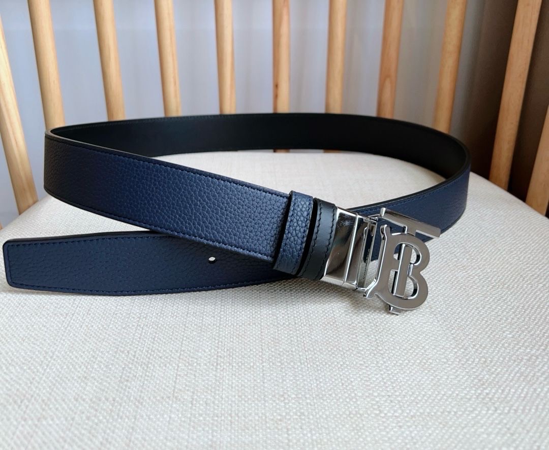 Burberry Reversible TB Belt Black Leather - Image 6